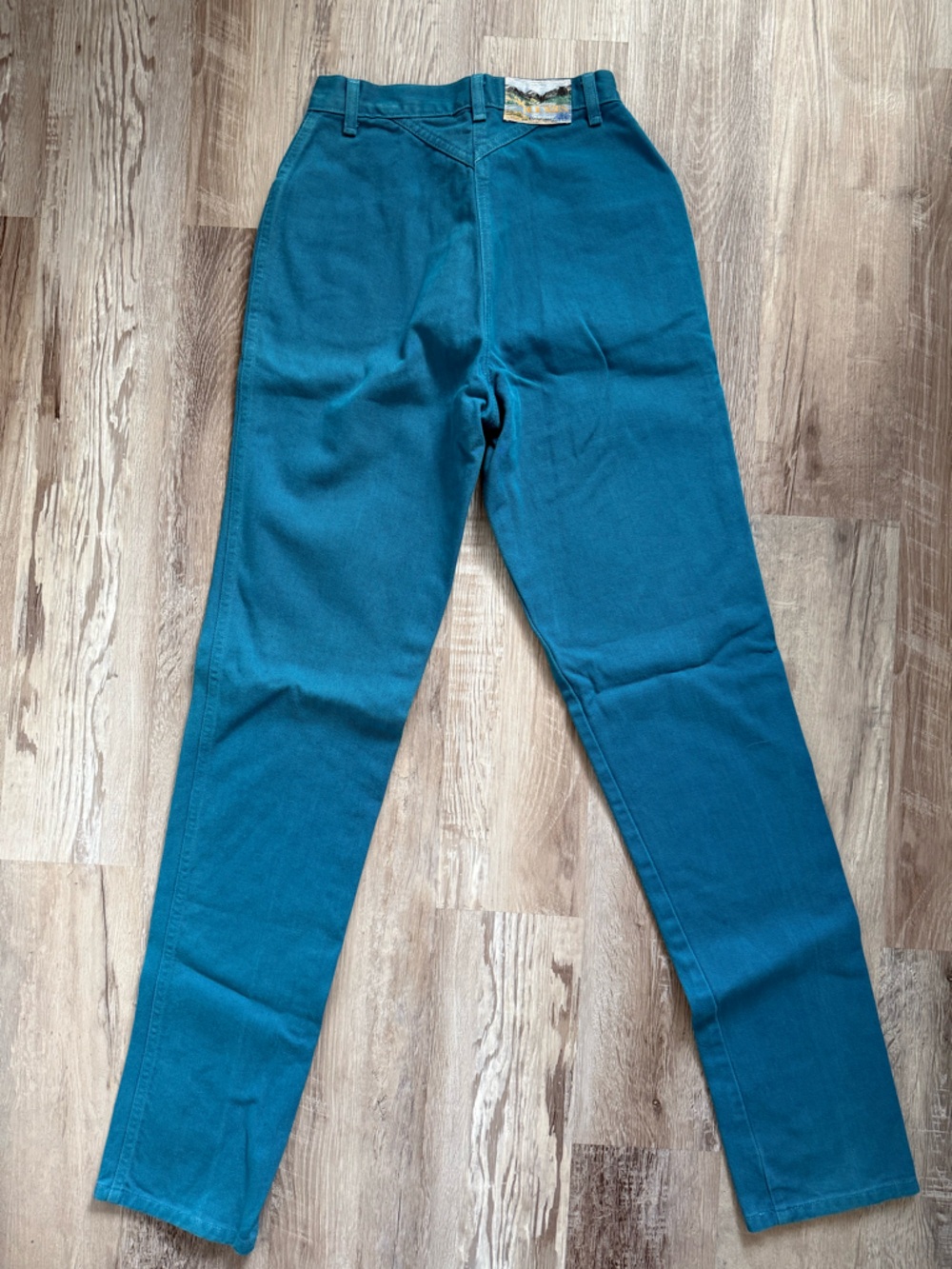 Vintage Rockies Teal Jeans - Picture 3 of 5
